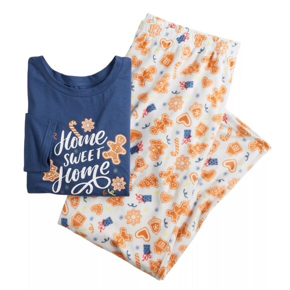 Jammies for your Families Women's Size 1X 2 Piece Pajamas Cookie Cookies Fleece - Picture 4 of 14